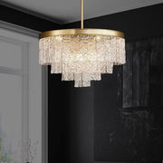 Ariano Four-layer crystal brass chandelier D 27" 32"