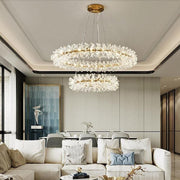 Modern Stylish Double Ring Crystal Chandelier