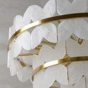 Alabaster Multi-Layer Butterfly Round Chandelier - jchandelier