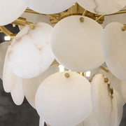 Alabaster Magnolia Multi-tiered Round Chandelier - jchandelier