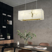 Alabaster Cuboid Dining Room Chandelier - jchandelier