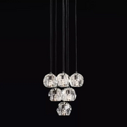 JC Seaver Crystal Round Cluster Chandelier 14"