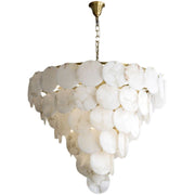 Alabaster Magnolia Multi-tiered Round Chandelier - jchandelier