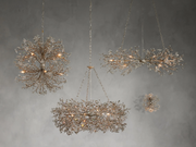 Eamon Crystal Flowers Creative Linear Chandelier 43", 68"