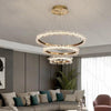 3-Ring  Crystal Golden Chandelier