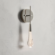 JC Raindrop Glass Solitaire Wall Sconces For Bedroom