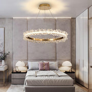 JC Helena Ring Crystal Golden Round Chandelier