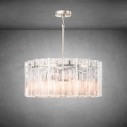 Lattace Clear Glass Round Chandelier 36"48"