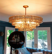 JC Ghiaccio Round Chandelier 36", 48"