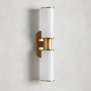 Harlin Modern Milk Glass 2-Light Wall Sconce