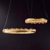 JC Round Luxury Clear Geode Quartz Crystal Hanging Chandelier