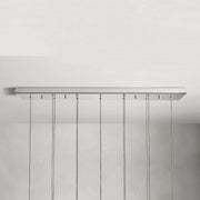 JC Raindrop Glass Solitaire Linear Chandelier