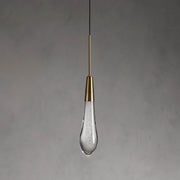 JC Raindrop Glass Solitaire Single Pendant Light