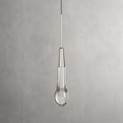 JC Raindrop Glass Solitaire Single Pendant Light