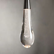 JC Raindrop Glass Solitaire Single Pendant Light