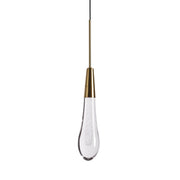 JC Raindrop Glass Solitaire Single Pendant Light