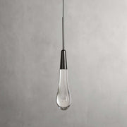 JC Raindrop Glass Solitaire Single Pendant Light