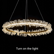 JC Helena Ring Crystal Golden Round Chandelier