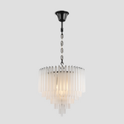 3-Tier Glass Round Chandelier 24"