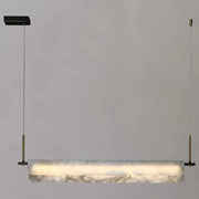 Alabaster Studio Chandelier Over Dining Table