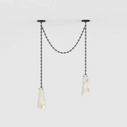 JC Lamont Alabaster Modern 2-Light Marble Chandelier