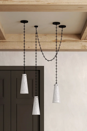 JC  Lamont Alabaster Modern 3-Light Marble Chandelier