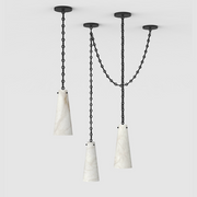 JC  Lamont Alabaster Modern 3-Light Marble Chandelier