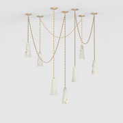 JC Lamont Alabaster Modern 7-Light Marble Chandelier