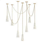 JC Alabaster Modern 7-Light Marble Chandelier