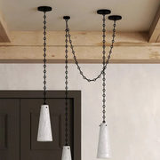 JC Lamont Alabaster Modern 7-Light Marble Chandelier