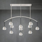 Hemispheae Modern Glass Linear Chandelier 54" 72"