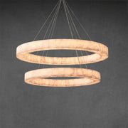 Rivaga 2-Tier Round Calcite Chandelier 60"