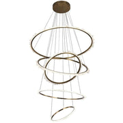 Rock Crystal Multi Rings Chandelier For Staircase - jchandelier