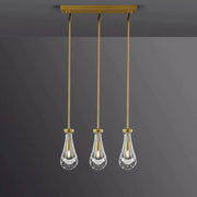 Raindrop Linear Chandelier 3-Light 22"