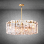 Lattace Clear Glass Round Chandelier 36"48"