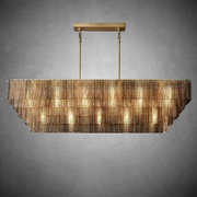 Sirena Smoke Rectangle Chandelier 77"