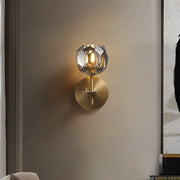 Bille De Crystal Glass Short Wall Sconce