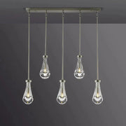 Raindrop Linear Chandelier 5-Light 36"