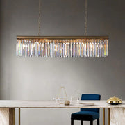 Rhysol Rectangular Crystal Chandelier 49"