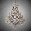 19th C. Romoco Iron & Crystal Round Chandelier 101"