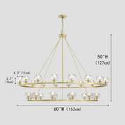 Aragon Tiered Crystal Chandelier 59"