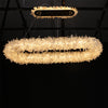 Rosalie Modern Clear Geode Quartz Crystal Oval Chandelier 47"