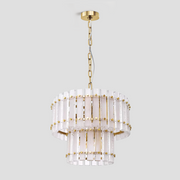 Blason 2-Tier Glass Chandelier for All Rooms 23"