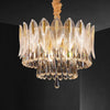 JC Flake 2-Tier Crystal Chandelier 24"