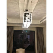 JC Fendi Modern Rectangular Crystal Chandelier