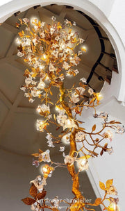 Art Flower Staircase Long Branch Chandelier - jchandelier