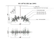 JC Escamoles Artistic Linear Grape Chandelier - Customized