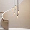 Alabaster Flint 5 Lights Cluster Round Chandelier