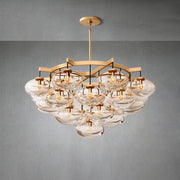 Cabrlet Clear Glass Round Chandelier 48"