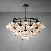 Cabrlet Clear Glass Round Chandelier 48"